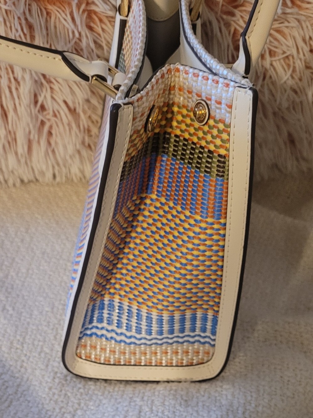 Kate Spade - Ellie Straw Multicolor Small Tote NWOT - Picture 8 of 13